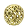 Deals ❤️ Kingston Living 5.75" Gold Abstract Cut-Out Spherical Orb Tabletop Decor ⭐