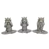 Top 10 🌟 Kingston Living Set of 3 Silver No Evil Lion with Crown Tabletop Decorative Figurines 6" 👍