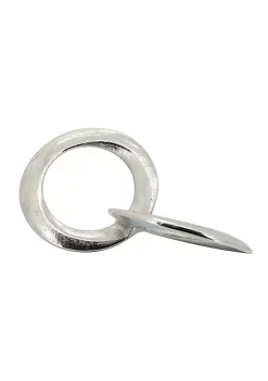 Wholesale ✨ Kingston Living 11.5" Silver Solid Circle Links Decorative Tabletop Accent 🧨 -Kingston Living Shop Belk 1053
