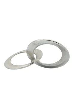 Wholesale ✨ Kingston Living 11.5" Silver Solid Circle Links Decorative Tabletop Accent 🧨 -Kingston Living Shop Belk 1054