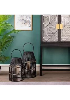 Outlet 🛒 Kingston Living 17" Black Decorative Candle Lantern with Handle ❤️ -Kingston Living Shop Belk 106