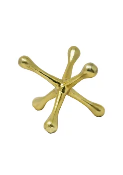 Flash Sale 🔔 Kingston Living 8.5" Gold Solid Jacks Table Top Sculpture 🤩