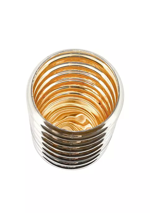 Best Sale π Kingston Living 9" Champagne Gold Cylindrical Scalloped Glass Vase β 3 Best Sale π Kingston Living 9" Champagne Gold Cylindrical Scalloped Glass Vase β - Image 3