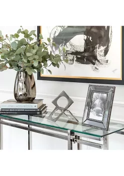 Flash Sale 😉 Kingston Living 9" Silver Geometric Linked Square Decor 😀 -Kingston Living Shop Belk 1121