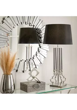 Flash Sale 😉 Kingston Living 9" Silver Geometric Linked Square Decor 😀 -Kingston Living Shop Belk 1122