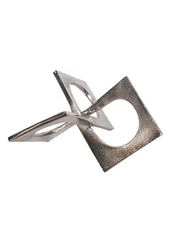 Flash Sale 😉 Kingston Living 9" Silver Geometric Linked Square Decor 😀 -Kingston Living Shop Belk 1123