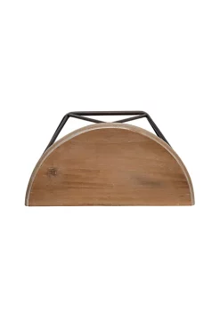 Best reviews of 🥰 Kingston Living 12" Brown and Black Demilune Decorative Wall Shelf 🔔 -Kingston Living Shop Belk 1140