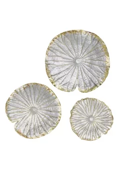 Brand new 👍 Kingston Living 11'' Silver and Gold Lotus Petals Wall Decor 🎉 -Kingston Living Shop Belk 1150