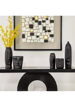 Deals 🎉 Kingston Living 14" Black Solid Ceramic Face Vase 🎁 -Kingston Living Shop Belk 1153