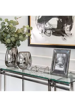 Brand new 🔔 Kingston Living 6" Silver Glass Vase Tabletop Decor 🔥 -Kingston Living Shop Belk 1169