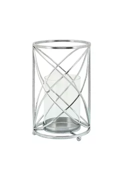 Cheap π Kingston Living 10.25" Silver Swirl Hurricane Candle Holder π