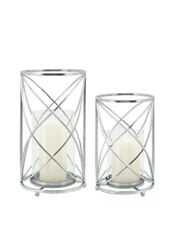 Cheap 🎁 Kingston Living 10.25" Silver Swirl Hurricane Candle Holder 👏 -Kingston Living Shop Belk 1173