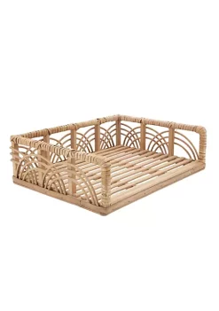 Wholesale 🛒 Kingston Living 12.25" Brown Woven Nature Inspired Rectangular Document Tray 🤩