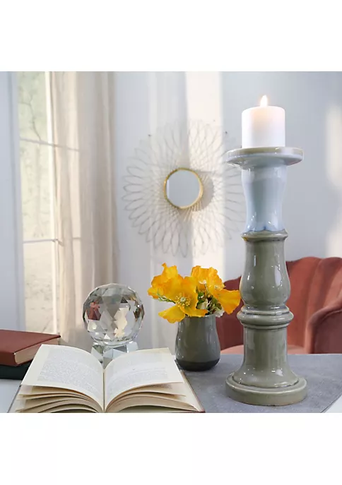 Cheap β Kingston Living 16" Ivory and Beige Fade Matte Ceramic Candle Holder π 4 Cheap β Kingston Living 16" Ivory and Beige Fade Matte Ceramic Candle Holder π - Image 4