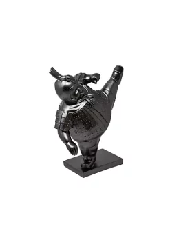Deals 😀 Kingston Living 10" Gray Warrior Kicking Decorative Sculpture 🎁