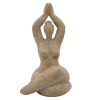 Budget 🥰 Kingston Living 11" Brown Namaste Female Yoga Tabletop Figurine 👍