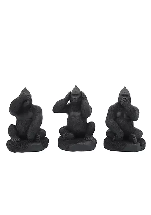 Coupon π Kingston Living Set of 3 Black No Evil Gorillas Tabletop Figurines 6" π₯ 5 Coupon π Kingston Living Set of 3 Black No Evil Gorillas Tabletop Figurines 6" π₯ - Image 5