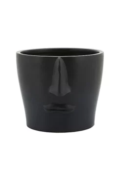Cheapest 𧨠Kingston Living 6" Black Half Face Ceramic Decorative Planter π―