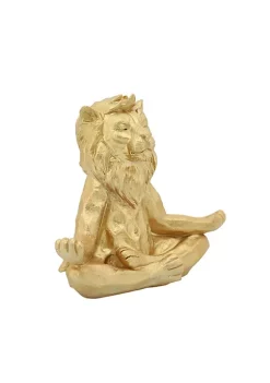 Best reviews of 🛒 Kingston Living 7" Gold Yoga Lion Tabletop Figurine 🎉 -Kingston Living Shop Belk 1350