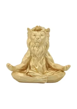 Best reviews of 🛒 Kingston Living 7" Gold Yoga Lion Tabletop Figurine 🎉 -Kingston Living Shop Belk 1353