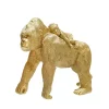 Promo 🔔 Kingston Living 10" Gold Gorilla with Baby Figurine ❤️