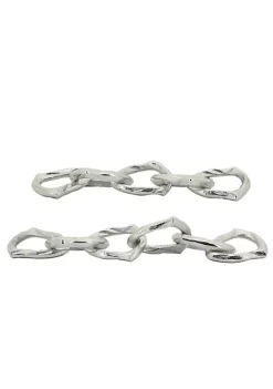 Cheapest 👏 Kingston Living 15" Silver Solid Chain Link Decorative Tabletop Accent 🎉 -Kingston Living Shop Belk 1403