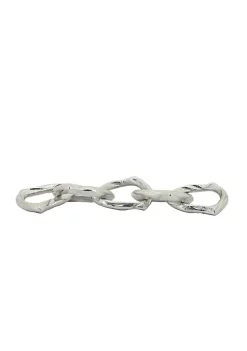 Cheapest 👏 Kingston Living 15" Silver Solid Chain Link Decorative Tabletop Accent 🎉 -Kingston Living Shop Belk 1404