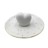 Best deal 🎁 Kingston Living 6" White and Gold Ceramic Trinket Decorative Heart Tray 😍