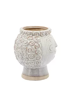 Cheap ⌛ Kingston Living 7" Ivory and Beige Ceramic Grandma Face Decorative Planter 🌟 -Kingston Living Shop Belk 1427