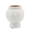 Best Sale 🤩 Kingston Living 7" White Glossy Ceramic Grandma Face Decorative Planter 🥰