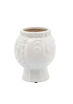 Best Sale 🤩 Kingston Living 7" White Glossy Ceramic Grandma Face Decorative Planter 🥰 -Kingston Living Shop Belk 1431