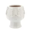 Budget 💯 Kingston Living 7" White Glossy Ceramic Grandpa Face Decorative Planter 😍