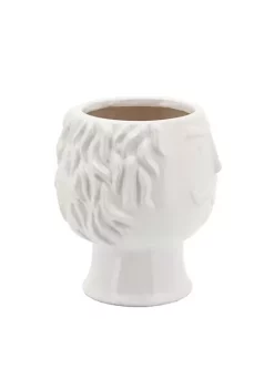 Budget 💯 Kingston Living 7" White Glossy Ceramic Grandpa Face Decorative Planter 😍 -Kingston Living Shop Belk 1437