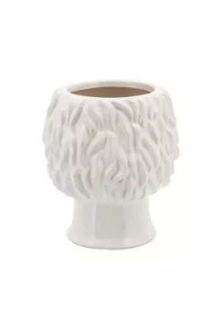 Budget 💯 Kingston Living 7" White Glossy Ceramic Grandpa Face Decorative Planter 😍 -Kingston Living Shop Belk 1438