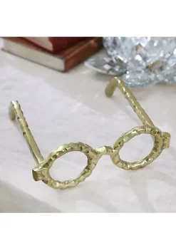 New 🎁 Kingston Living 8" Gold Eyeglass Shaped Sculpture Tabletop Decor 🎁 -Kingston Living Shop Belk 1448