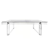 Coupon 🥰 Kingston Living 55" Silver and Clear Rectangular Coffee Table with Glass Top 💯