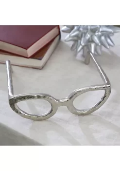 Buy 😉 Kingston Living 7.5" Silver Eyeglass Shaped Sculpture Tabletop Decor ⭐ -Kingston Living Shop Belk 1466