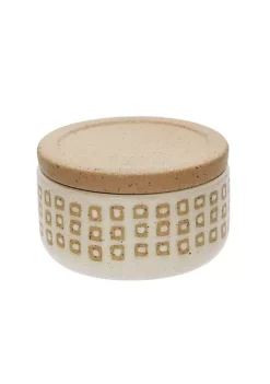 Cheap ๐ฅ Kingston Living 3.75" Ivory and Beige Dotted Round Decorative Box with Lid ๐