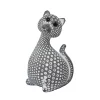 New 😉 Kingston Living 4.5" Gray and White Spotted Cat Tabletop Figurine 🌟