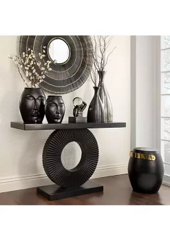 Cheap ✔️ Kingston Living 18" Black and Gold Decorative Barrel Accent Table 🌟 -Kingston Living Shop Belk 188