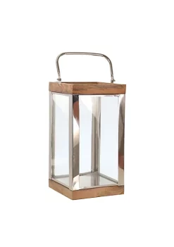 Hot Sale 👍 Kingston Living 11.5" Silver Glass Hurricane Candle Holder 🤩