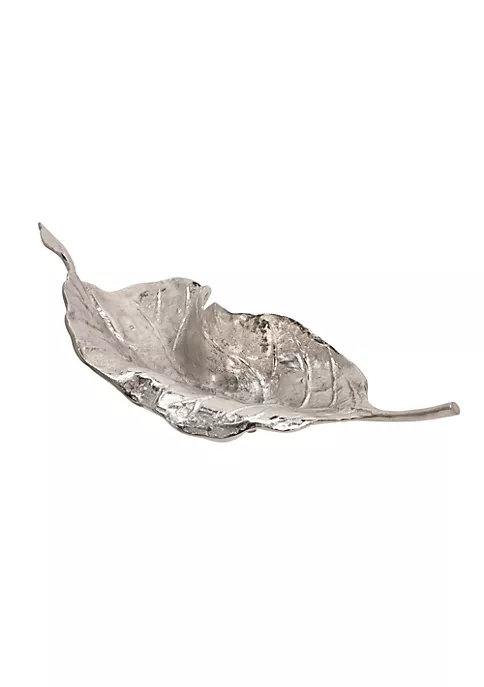 Flash Sale π― Kingston Living 21.75" Silver Realistic Nature Inspired Leaf Shaped Platter β 4 Flash Sale π― Kingston Living 21.75" Silver Realistic Nature Inspired Leaf Shaped Platter β - Image 4