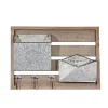 Best deal 🌟 Kingston Living 20" Gray and Brown Rectangular Decorative Wall Mail Organizer 🛒