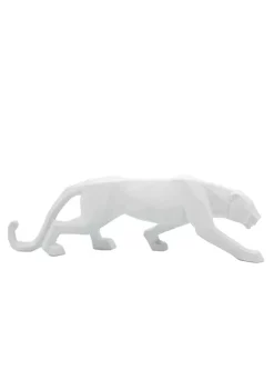 Outlet ๐งจ Kingston Living 19" White Geometric Leopard Tabletop Decorative Figurine ๐ฏ
