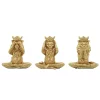 Budget 🌟 Kingston Living Set of 3 Gold No Evil Lion with Crown Tabletop Decorative Figurines 6" 🌟
