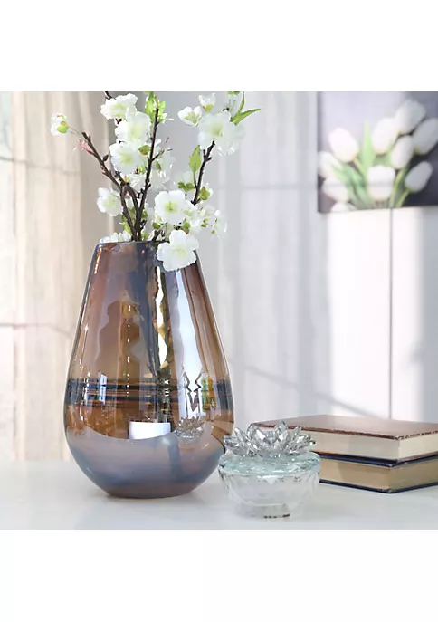 Deals π Kingston Living 10.5" Brown Cone Shaped Handmade Glass Vase π 3 Deals π Kingston Living 10.5" Brown Cone Shaped Handmade Glass Vase π - Image 3