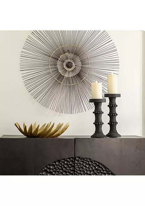 Top 10 𧨠Kingston Living 11" Black Banded Bead Candle Holder π 4 Top 10 𧨠Kingston Living 11" Black Banded Bead Candle Holder π - Image 4