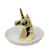 Budget ⌛ Kingston Living 6" White and Gold Unicorn Decorative Trinket Ringholder 🔥