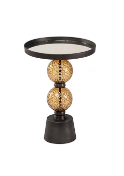Cheapest 🧨 Kingston Living 22" Gold and Black Orb Side Table with Mirror Top 🥰