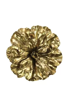 Buy 🔔 Kingston Living 20" Golden Flower Wall Decoration with Keyhole Hanger ⌛